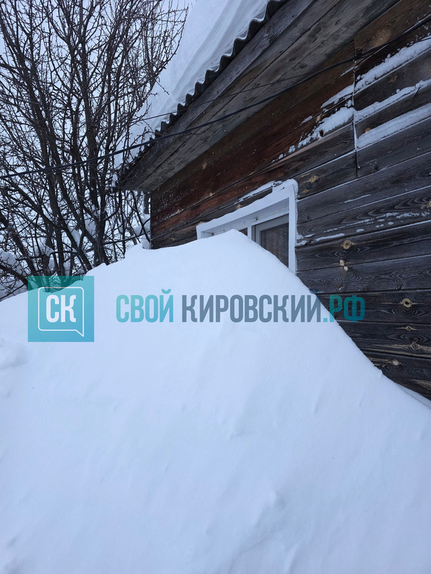 В Советске входную дверь завалило снегом после метели