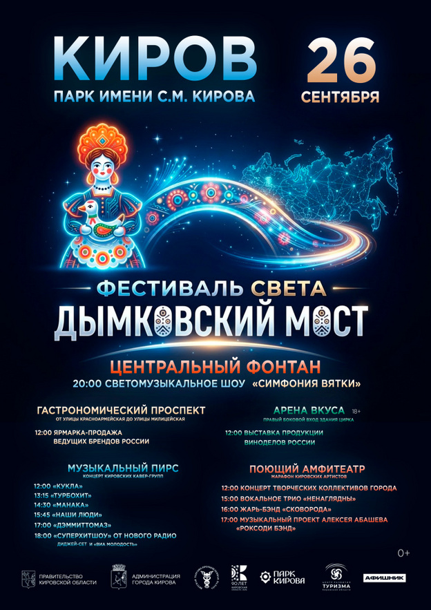 В Кирове 26 сентября пройдёт фестиваль «Дымковский мост»