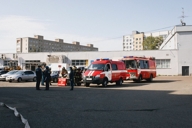 В центральном «Глобусе» прошли пожарные учения