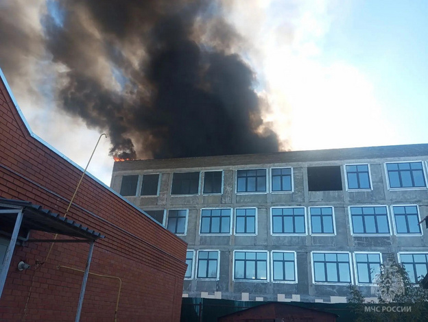 В Нолинске назвали причину пожара в строящейся школе