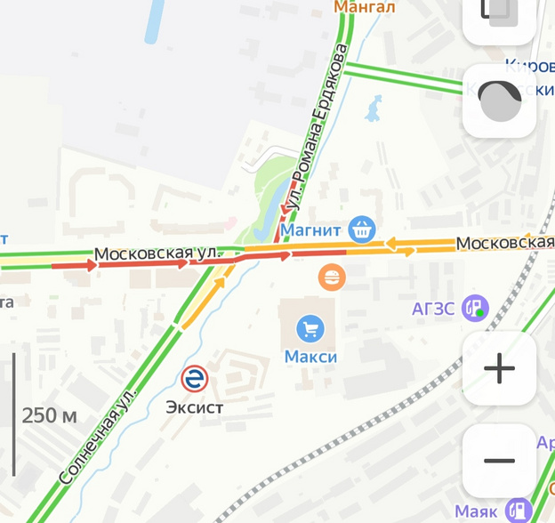 Утренние пробки 27 января: Московская, Щорса