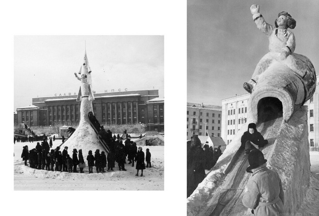 Космонавт, солнышко и голова богатыря: как украшали главную площадь Кирова к Новому году до 2000-х?