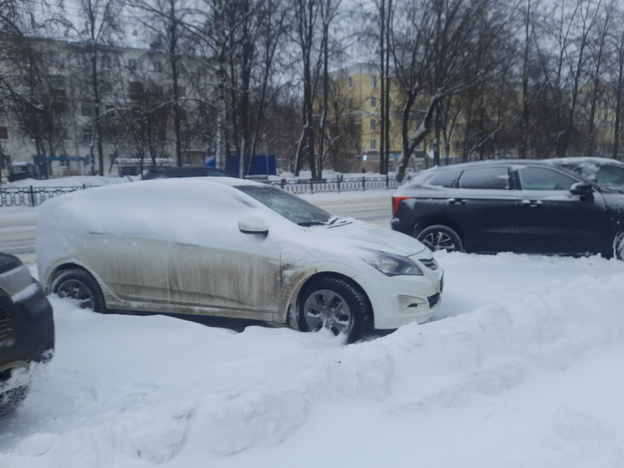 Упавшая новогодняя ёлка и машины в сугробах: последствия непогоды в Кировской области. Фото