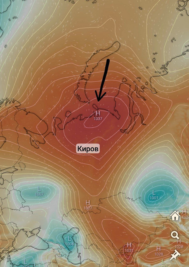 В Кировскую область придут сильные морозы из-за антициклона с Карского моря