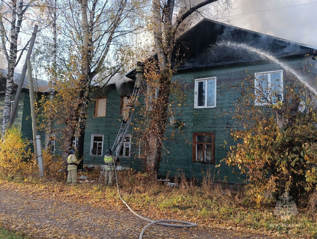 В Нововятске сгорел нежилой дом на улице Заводской