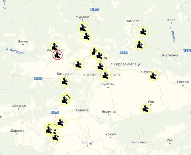 Карта осадков кировская обл