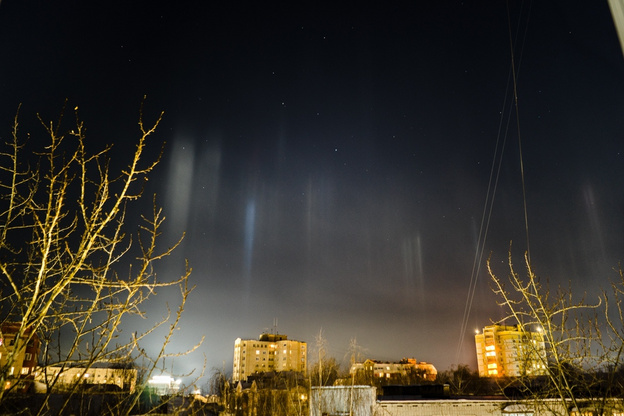 Кировчане наблюдали в небе световой лес