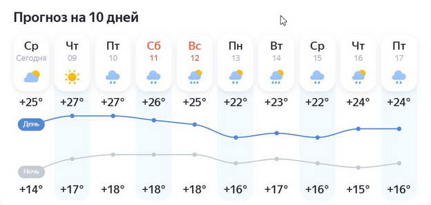 В Кирове ожидается неделя затяжных дождей