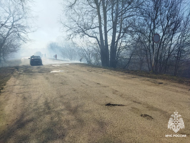 В Нолинске ликвидировали ландшафтный пожар