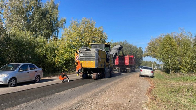 В Кирове ремонтируют дорогу до Першино