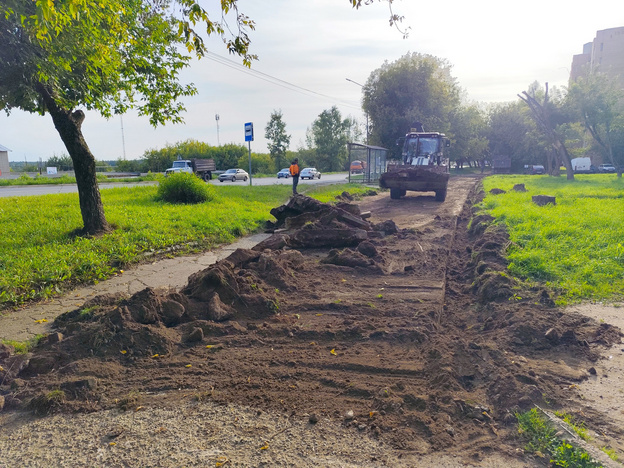 В Кирово-Чепецке начали ремонт трёх тротуаров