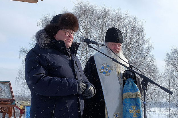 На месте будущей Феодоровской церкви прошёл торжественный молебен