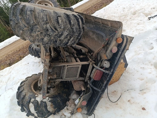 В Кикнурском районе водитель квадроцикла съехал в кювет и опрокинулся