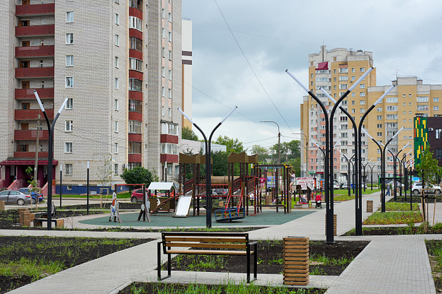 В Кирове на месте пустыря появился сквер