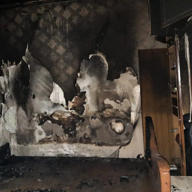 В Вятскополянском районе произошёл пожар в жилом доме. Хозяина спасла его кошка