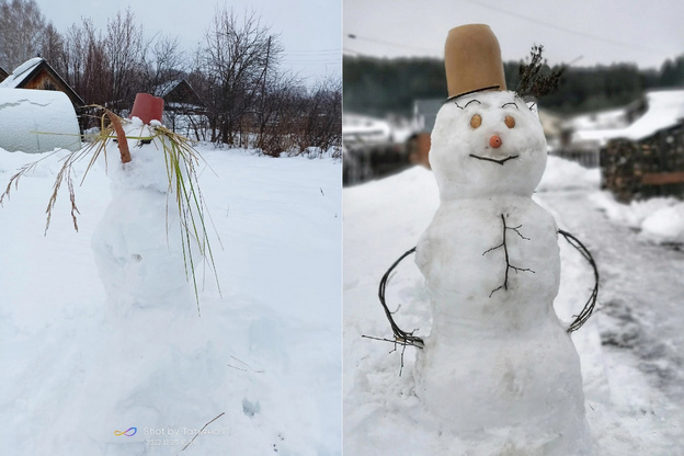 Снеговики, зайцы и снежные бабы: какие скульптуры из снега украшают районы Кировской области