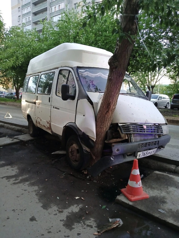 В Кирове на улице Сутырина «Газель» врезалась в дерево. Пострадавших нет