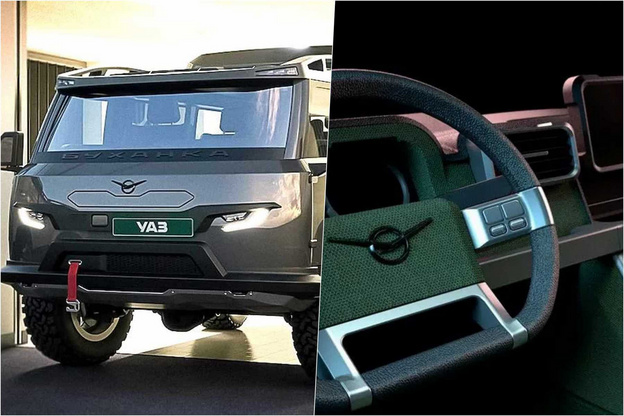В новый УАЗ «Буханка» установят мультируль с кнопками и планшетный дисплей