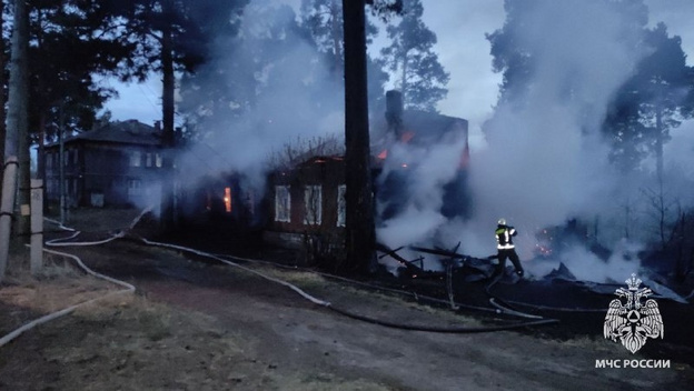 В Нолинском районе произошёл страшный пожар. Жилой дом выгорел полностью