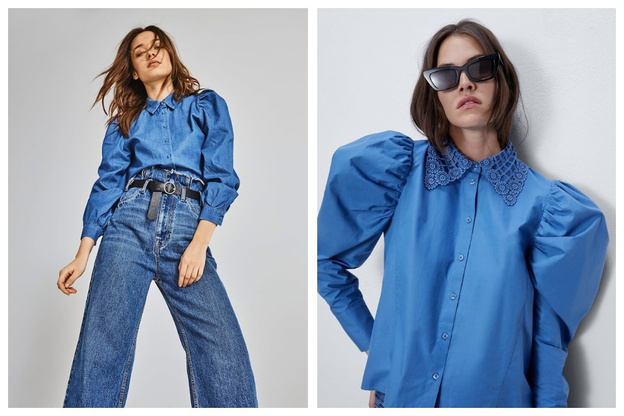 Микс тканей и классический синий: модный гардероб на весну-2020