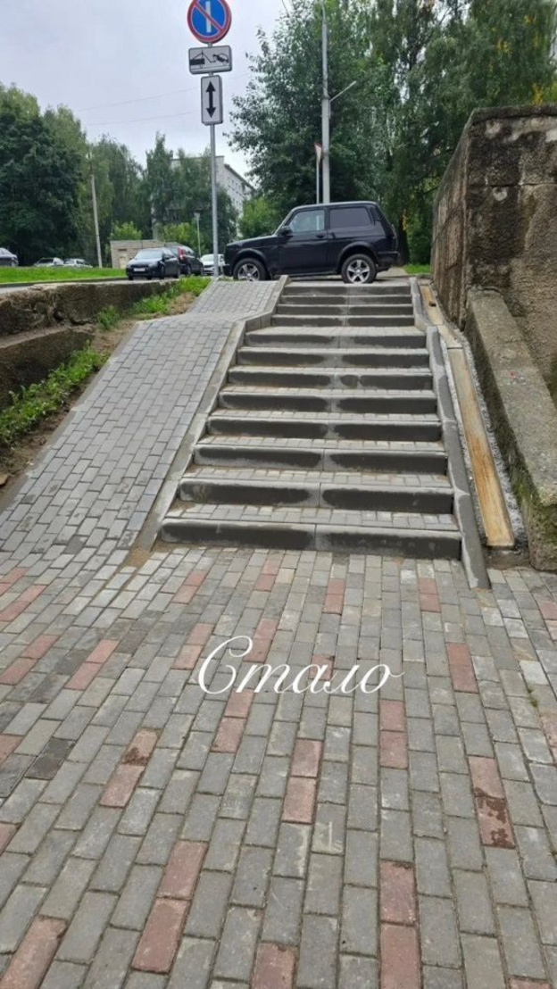 В Кирове отремонтировали лестницу на улице Свободы