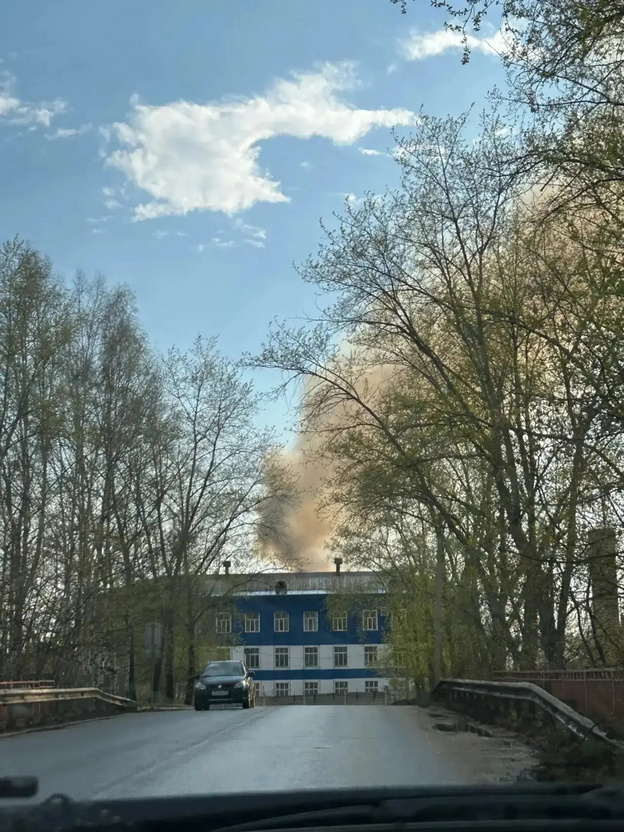 В Кирово-Чепецке произошёл пожар на крупном химическом предприятии