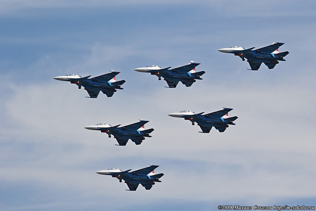 «Русские витязи» в небе над Кировом. Самые зрелищные фото
