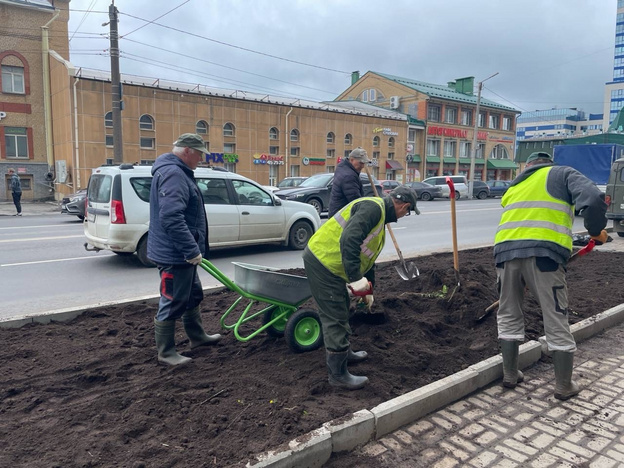 На перекрёстке Профсоюзной и Ленина в Кирове завершили озеленение