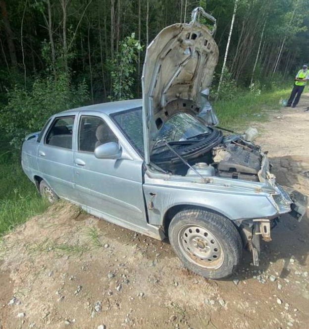 В Вятскополянском районе произошло смертельное ДТП. Одна из машин улетела в кювет