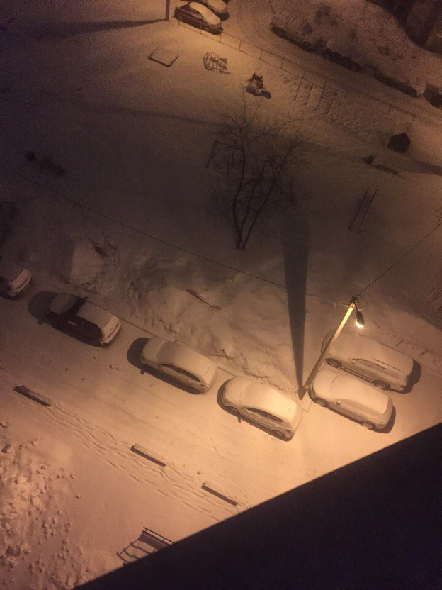 Как и год назад. Вечером 21 апреля Киров замело снегом. Фото из соцсетей