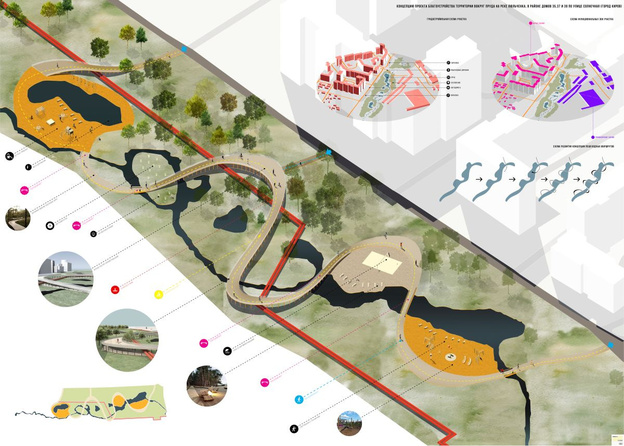 Цветочный остров, светящаяся арка и плавающие домики для птиц: опубликованы проекты благоустройства нового сквера у Люльченки