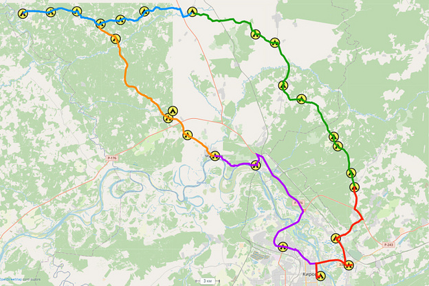 На интерактивной карте Кировской области разместили маршрут Великорецкого крестного хода