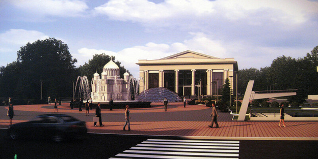 Канатная дорога и фонтан в виде собора. Как мог бы выглядеть Киров