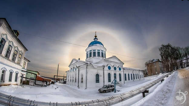 Жители Кировской области сфотографировали солнечное гало