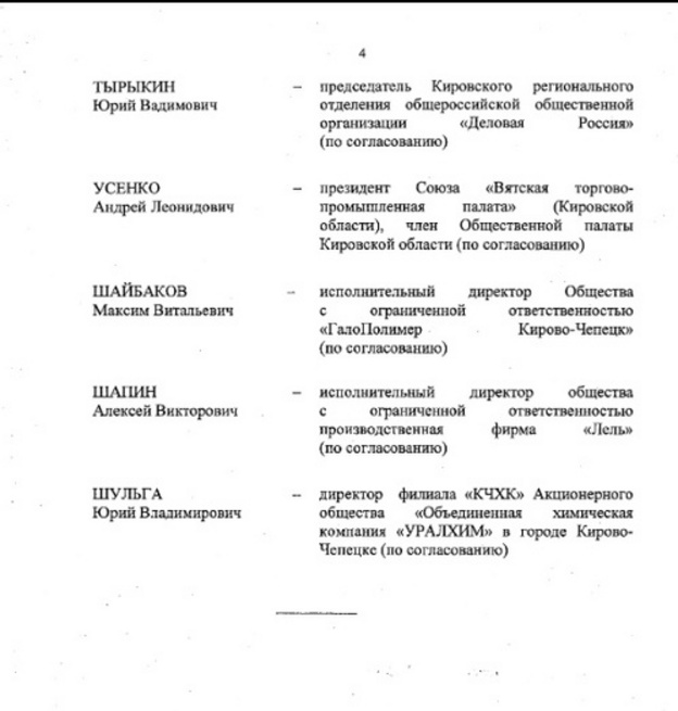 Известен состав экспортного совета Кировской области при главе региона