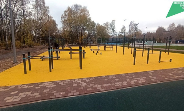 Спортивную зону в парке имени Кирова готовят к сдаче в эксплуатацию