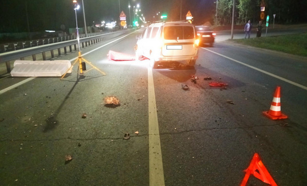 На Советском тракте LADA врезалась в отбойник