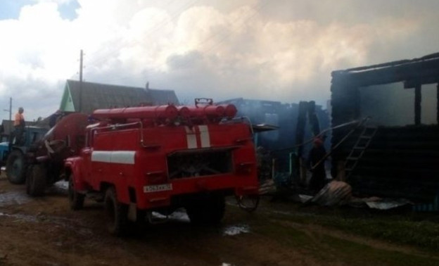 В Кировской области произошёл крупный пожар: 20 человек привлекались для ликвидации возгорания