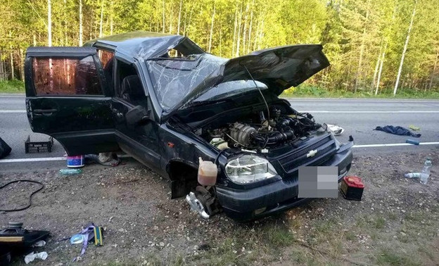 В Верхошижемском районе перевернулась иномарка. Двое человек были госпитализированы