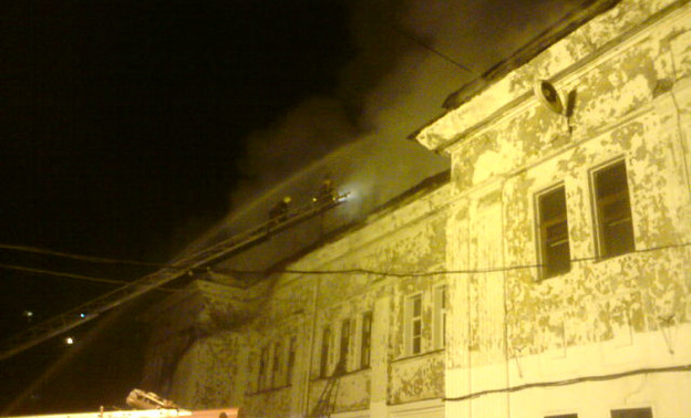 Здание пожарной части горело в Кирове