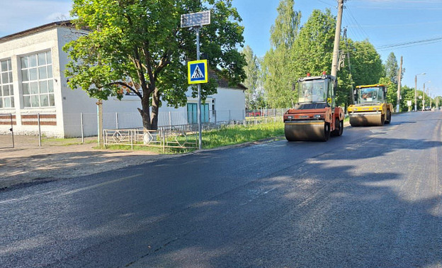В Санчурске ремонтируют улицу Ленина