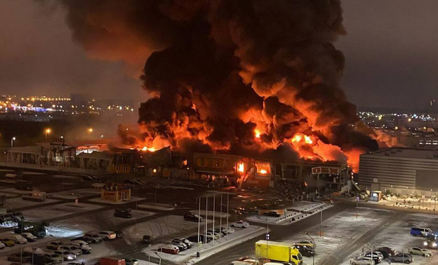 В Московской области сгорел крупный торговый центр