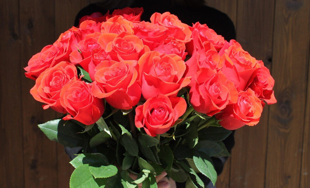 Свежие голландские розы за 70 рублей в «Дискаунтере Цветов»