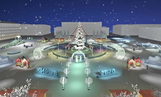 Новогоднее оформление Театральной площади разберут к 1 марта