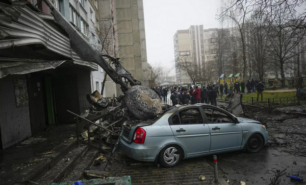 При крушении вертолёта в Киевской области погибло руководство МВД Украины
