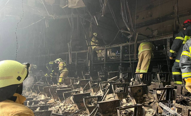 Зрительный зал «Крокуса» полностью уничтожен огнём после ужасного теракта