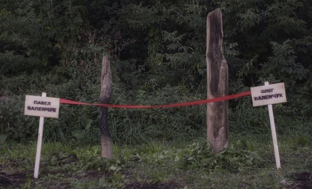 «На всю набережную хватит». Неизвестный художник посадил на нижней набережной мёртвые деревья и назвал их именами кировских депутатов