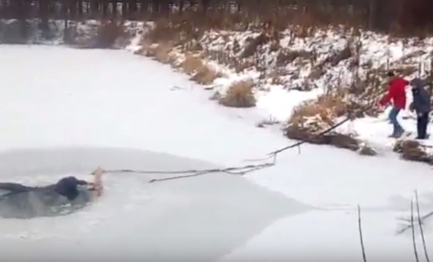 В Кирове рыбак провалился под лёд, утопающего спасли прохожие