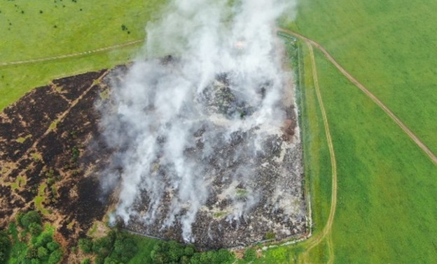 В Уржумском районе горит закрытый полигон ТБО
