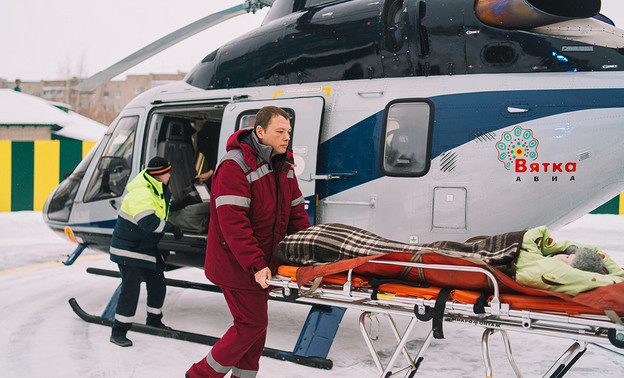 Ребёнка с травмой после катания с горки эвакуировали из Нагорска в Киров на вертолёте